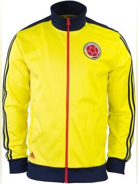 adidas Colombia FCF Yellow and Navy Athletic Track Jacket